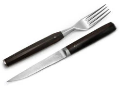 Besteck-Set WAKISASHI, Damastmesser Mit Gabel -UMIMI Geschaft besteck set wakisashi damastmesser mit gabel 1