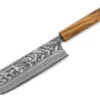 Damastmesser Nakiri 165 SG2, 63 Lagen, Olive 2 Damastmesser Nakiri 165 SG2, 63 Lagen, Olive -UMIMI Geschaft damastmesser bunka 170 yoshimi kato kurosome 30 lagen 1