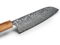 Damastmesser Santoku 170 SG2, 63 Lagen, Olive 5 Damastmesser Santoku 170 SG2, 63 Lagen, Olive – Bild 3