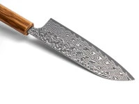 Damastmesser Santoku 170 SG2, 63 Lagen, Olive 8 Damastmesser Santoku 170 SG2, 63 Lagen, Olive – Bild 6