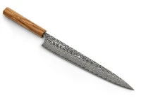 Damastmesser Sujihiki 270 SG2, 63 Lagen, Olive 4 Damastmesser Sujihiki 270 SG2, 63 Lagen, Olive – Bild 2