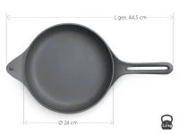 Gusseisen Bratpfanne NakedPan, 24 Cm, OIGEN 10 Gusseisen Bratpfanne NakedPan, 24 Cm, OIGEN – Bild 8