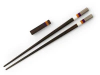 Japanische Essstäbchen Valencia Scent, Ebenholz, Mit Ablage 5 Japanische Essstäbchen Valencia Scent, Ebenholz, Mit Ablage – Bild 3