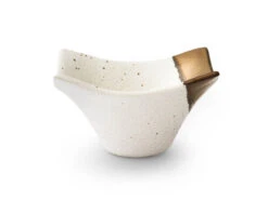 Japanische Soßenschale Sou, Weiß-gold -UMIMI Geschaft japanische sossenschale sou weiss gold 1