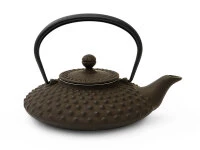 Japanische Teekanne Gusseisen Hira Arare, 0,5 L, Braun 8 Japanische Teekanne Gusseisen Hira Arare, 0,5 L, Braun – Bild 7