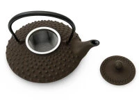 Japanische Teekanne Gusseisen Hira Arare, 0,5 L, Braun 10 Japanische Teekanne Gusseisen Hira Arare, 0,5 L, Braun – Bild 9