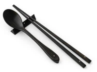 Japanisches Besteck-Set Yokina Asa, Ebenholz