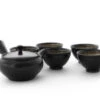 Japanisches Teeservice Kuro Hiramaru, 6-teilig -UMIMI Geschaft japanisches teeservice kuro hiramaru 6 teilig