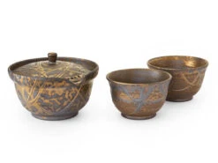 Japanisches Teeservice Kurokinsai, 3-teilig -UMIMI Geschaft japanisches teeservice kurokinsai 3 teilig 1