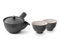 Japanisches Teeservice Siboridashi Kokurei, 3-teilig, Banko Yaki 3 Japanisches Teeservice Siboridashi Kokurei, 3-teilig, Banko Yaki