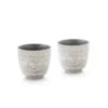 Sake Becher, Silber, 2er Set -UMIMI Geschaft sake becher silber 2er set