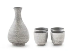 Sake Set Silber, 1 Karaffe, 4 Becher 15 Sake Set Silber, 1 Karaffe, 4 Becher -UMIMI Geschaft sake set silber 1 karaffe 4 becher 1