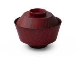 Suppenschale Mit Deckel Hashi Han, Urushi Rot -UMIMI Geschaft suppenschale mit deckel hashi han urushi rot 1