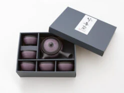 Teeservice Kurohira Murasakisujime, 6-teilig -UMIMI Geschaft teeservice kurohira murasakisujime 6 telig 1