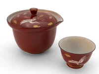 Teeservice Shiboridashi Akaji Kingin Tsuru 10 Teeservice Shiboridashi Akaji Kingin Tsuru – Bild 8