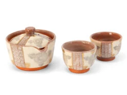 Teeservice Shiboridashi Shino Hanamishima, 3-teilig -UMIMI Geschaft teeservice shiboridashi shino hanamishima 3 teilig 1